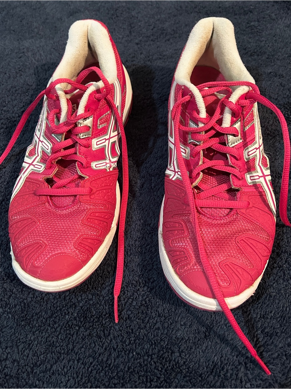 Asics Pink and White Women's Athletic Running Shoes